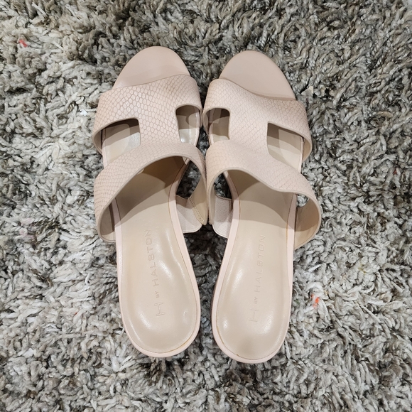 H by Halston Wedge Snake Slide Sandals - Picture 6 of 7